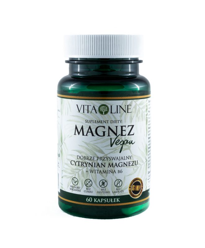Zdjęcie przedstawiające Magnez Vita-Line Suplementy diety vita-line. + Witamina B6